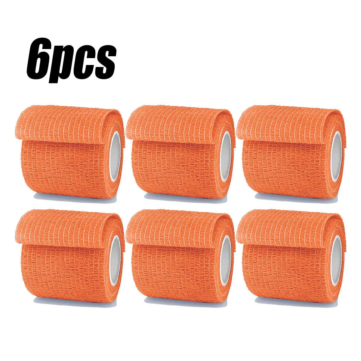 1/15/48Rolls Self Adhesive Bandage Wrap,Cohesive Bandage Wrap For Sport And Athletic,Orange Breathable Vet Wrap For Wounds Oasis Select 6pcs 10cmx4.8m