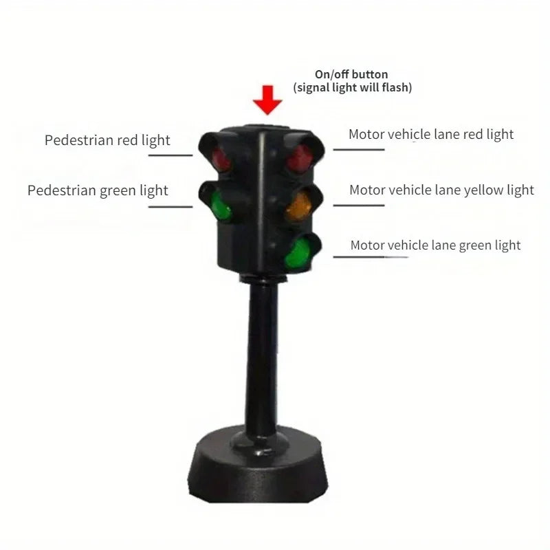 Mini Traffic Signs Road Light Block,Children Safety Education Kids' Puzzle Traffic Light Toy, Kids' Gift Oasis Select