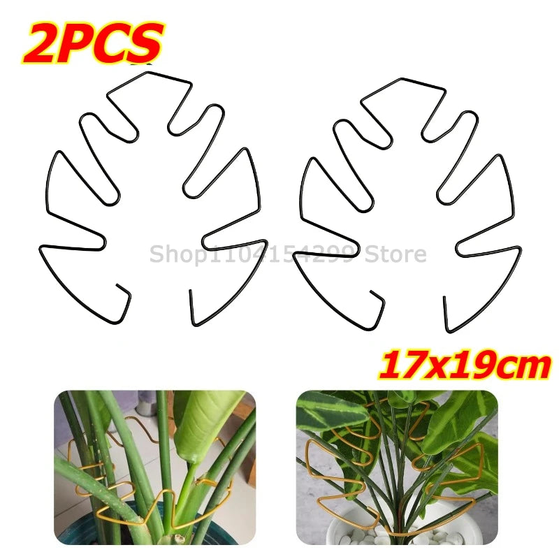 Large Monstera Plant Support Frame Sturdy Climbing Stems Leaf Stabilizer for Tall Houseplant Hanging Plant Stand Plants Holder Oasis Select Black-2pcs