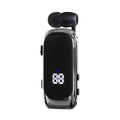 K88 Lavalier Business Bluetooth 5.4 Headphone Talk/Music Time 20 Hours, LED Digital Display,Noice Cancelling Wireless Earphones Oasis Select Silver