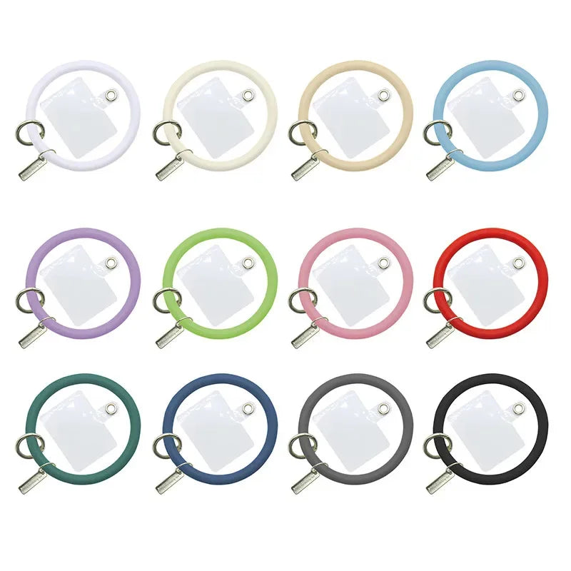1/2pc Universal Hanging Ring fore Mobile Phone Soft Silicone Lanyard Strap Anti-Lost Bracelet for iPhone Xiaomi Samsung Keychain Oasis Select