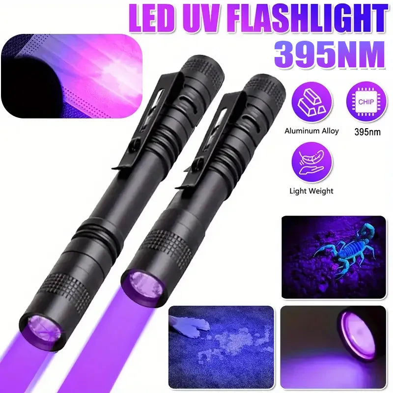 KDULIT 395nm UV Blacklight Flashlight | Pet Stain & Scorpion Torch