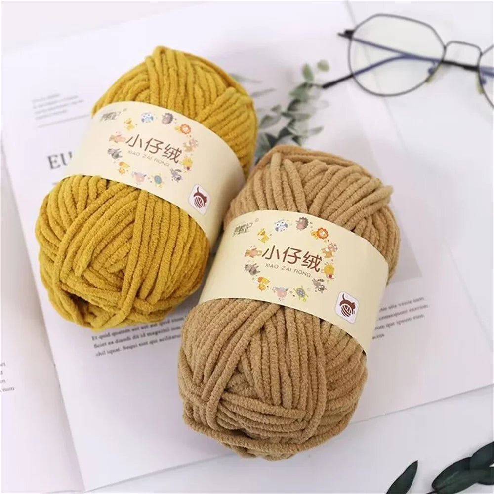50g Milk Cotton Chunky Yarn – Soft Velvet Knitting & Crochet