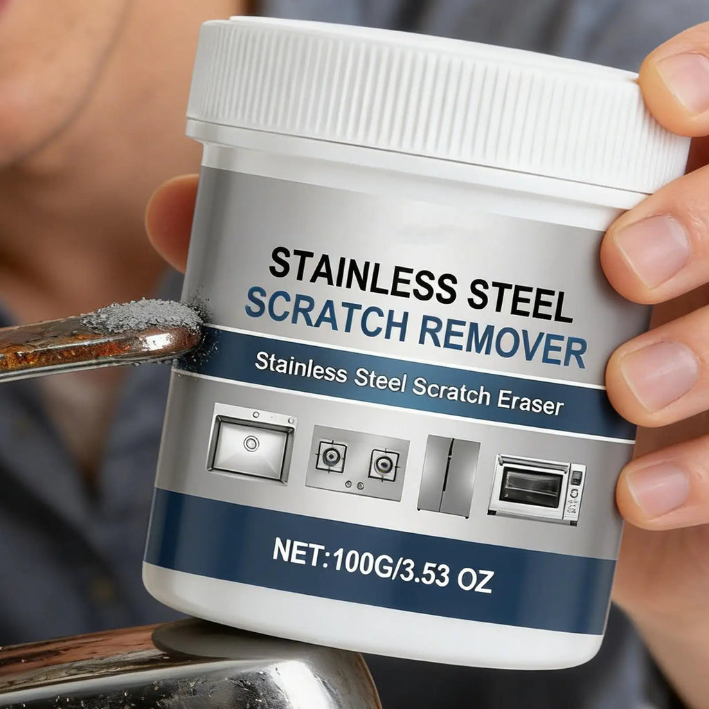 100g Stainless Steel Cleaning Paste Pot Pan Dirts Cleaner Oven Polishing Mental Scratch Rust Remover Cookware Cleaning Cream Oasis Select