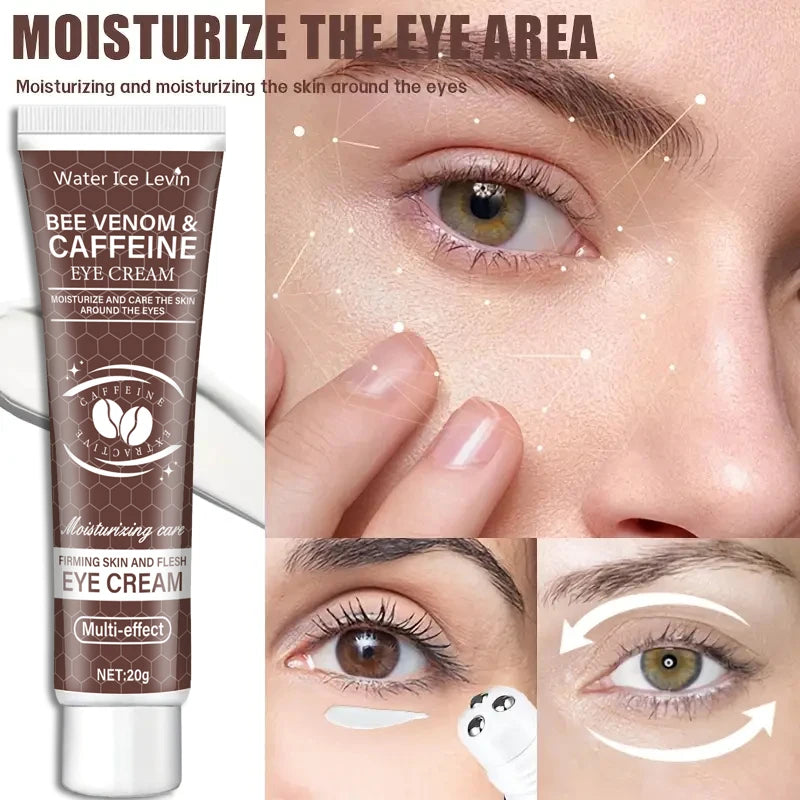 Natural Caffeine Intensive Moisturizing and Firming Eye Cream 20g, for Puffiness and Dark Circles Use It to Lift the Eye Area, Reduce Wrinkles and Signs of Aging, and Achieve a Light Beige, Relaxed Look. Oasis Select
