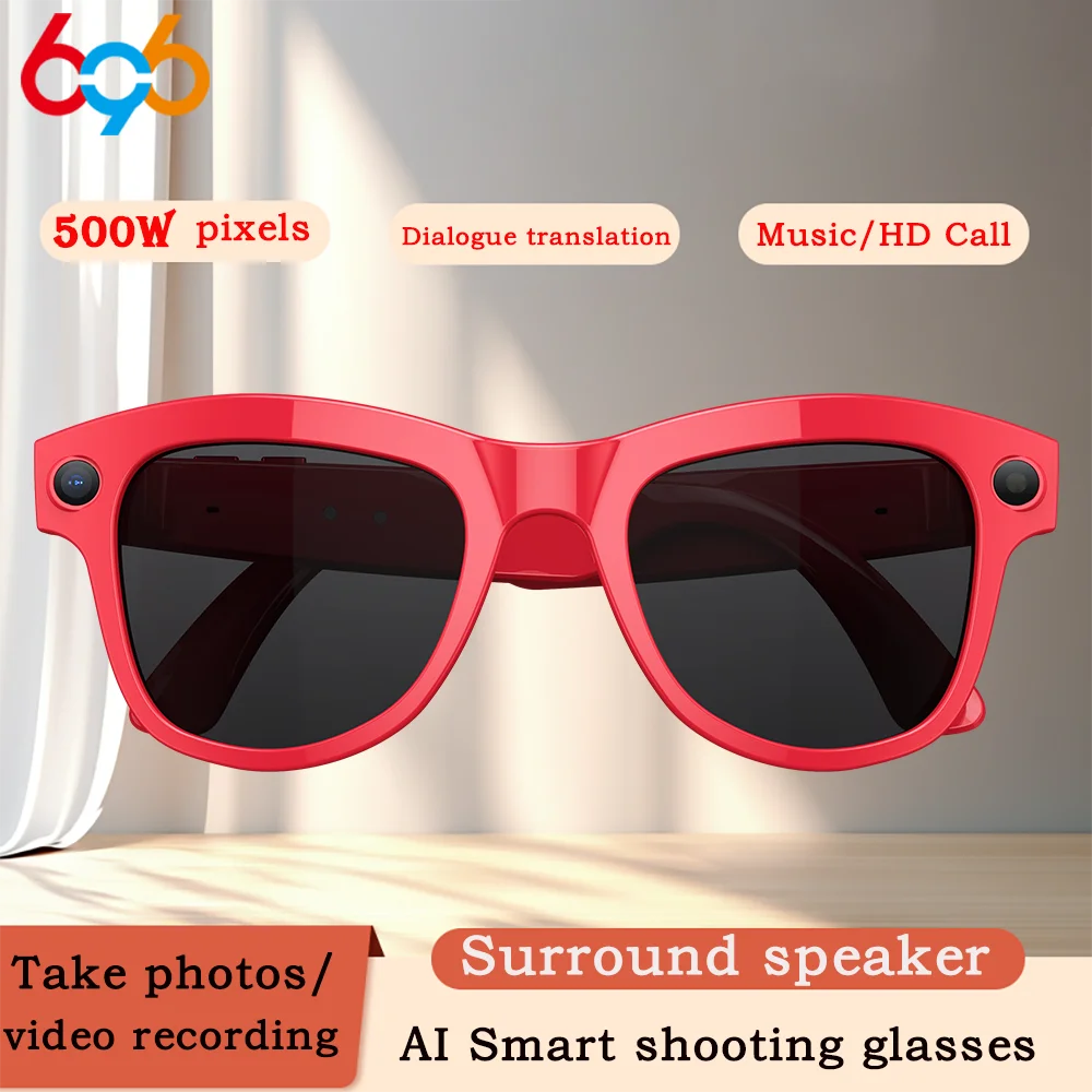 Smart Glasses Built-In HD Camera Blue Tooth Call Voice Assistant Dialogue Translation Sunglasses Music Playing Video Record Oasis Select
