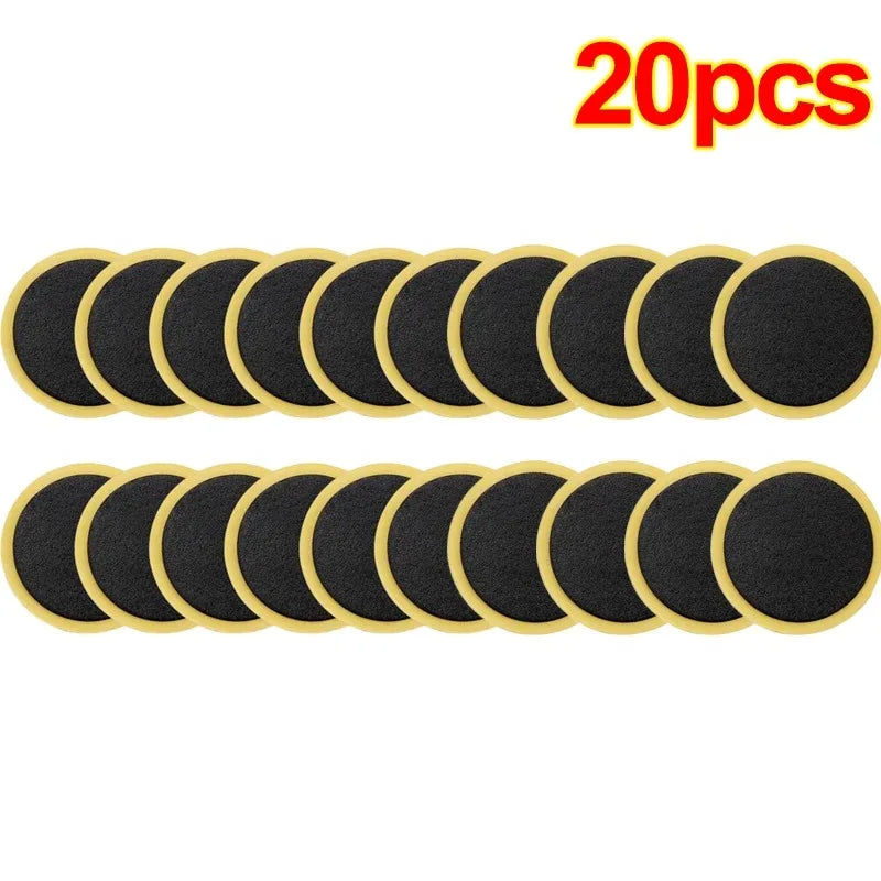 30/20/10 PCS Bicycle Glue-free Tire Patches Tool Quick Repairing Tyre Protection Patch Adhesive Quick Drying Bike Accessories Oasis Select 20pcs- (2.9cm)