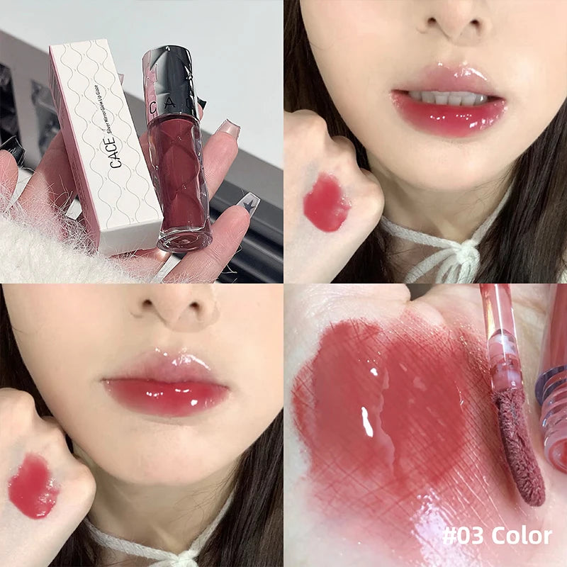 CACE Crystal Lip Gloss – Hydrating Mirror Glaze Lip Tint
