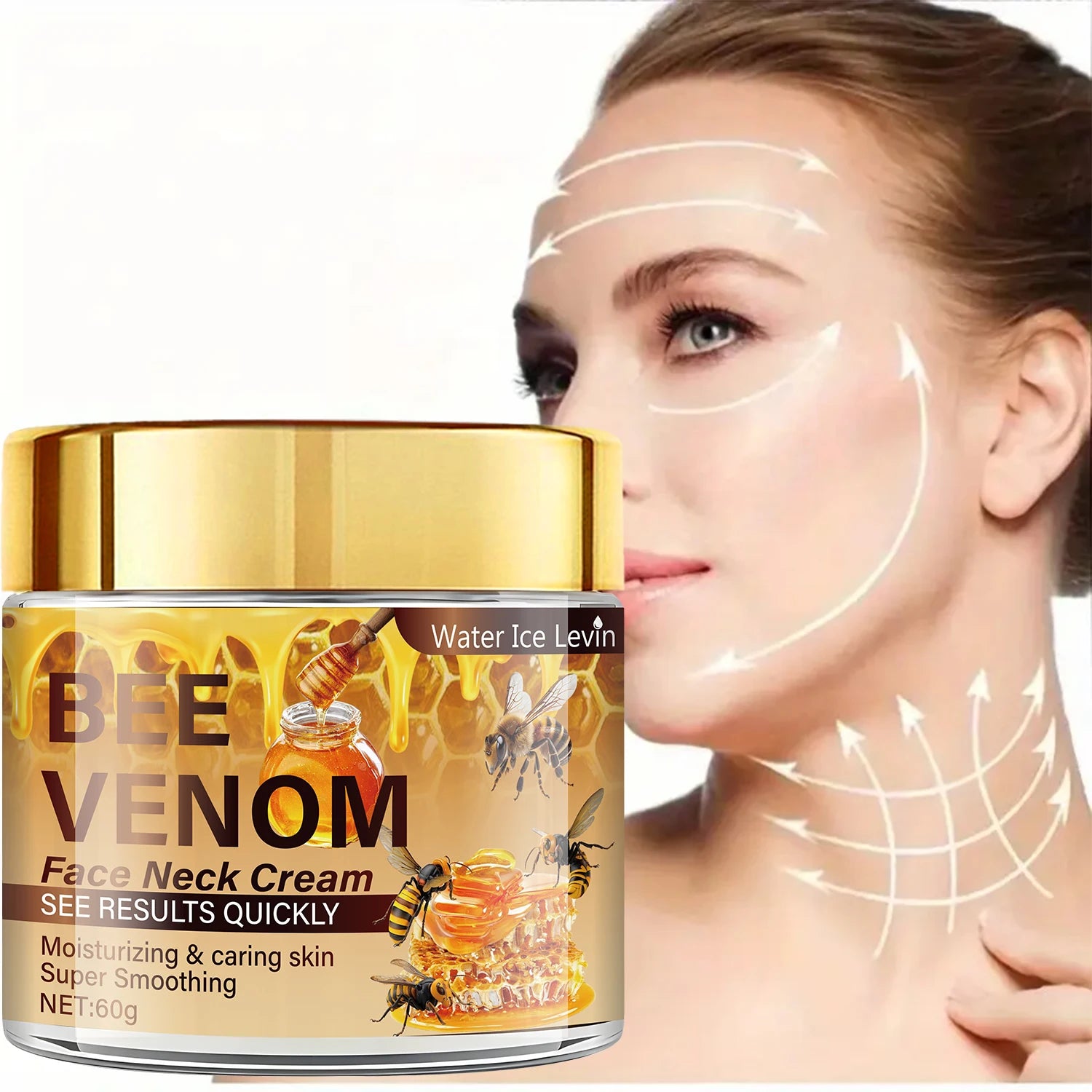 Bee Venom Facial Firming Cream, Contains Vitamin E, Moisturizes and Softens the Face, Brightens Skin Tone, Can Be Used on the Face and Neck Oasis Select