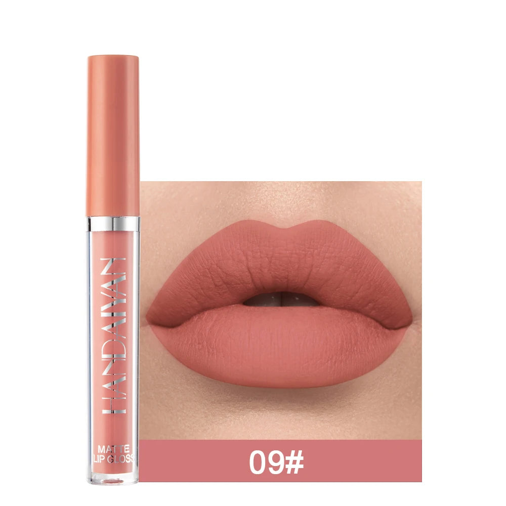 HANDAIYAN Matte Velvet Liquid Lipstick – 12 Shades, Waterproof