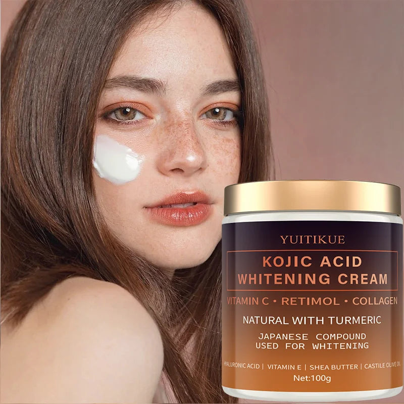 Kojic Acid Whitening Cream – Vitamin C, Turmeric & Hyaluronic Acid