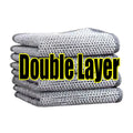 20/1x Steel Wire Cleaning Cloths Double Layer Metal Silver Wire Dishwashing Towels Kitchen Pot Pan Dish Non Stick Oil Rags Cloth Oasis Select Double Layer 5pcs
