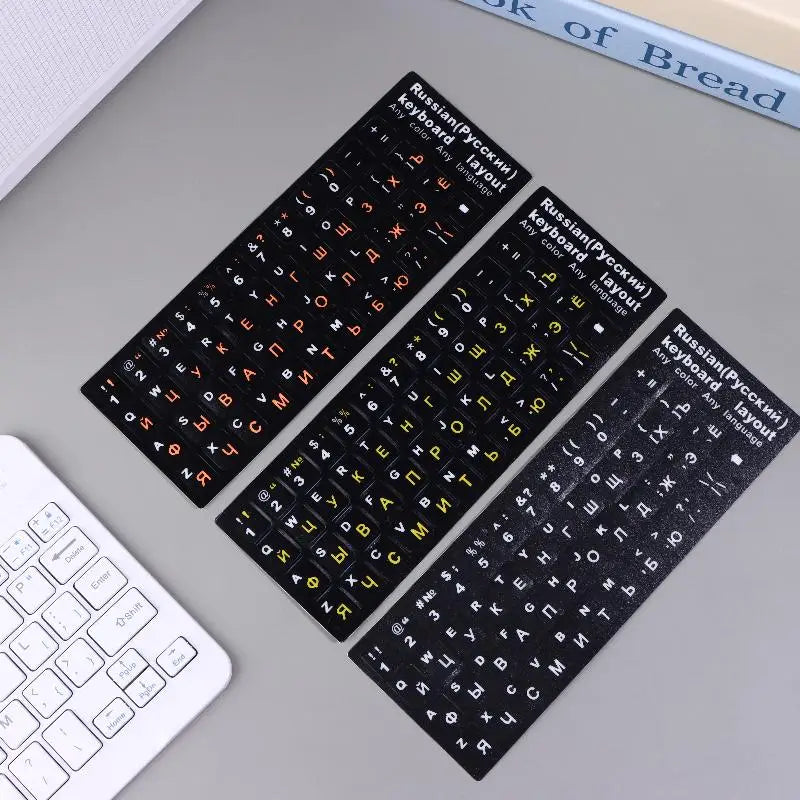 5Pcs Russian Keyboard Stickers Waterproof PVC Keyboard Decals For Laptop Desktop PC Decoration Universal Stickers Oasis Select