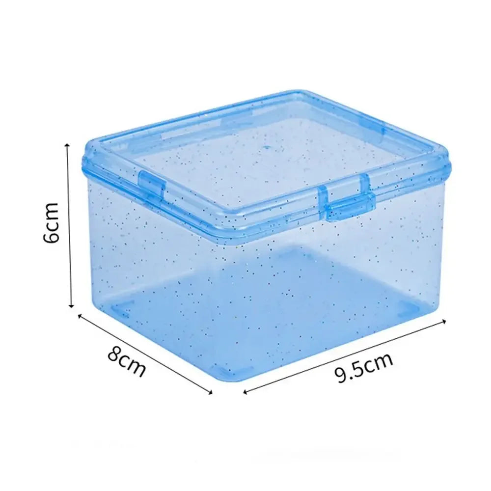 Transparent Plastic Storage Box Jewelry Container Rectangular Shape Collection Box Dust-proof Small Card Holder Storage Case Oasis Select