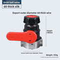 DN50 Ball Valve 1000L IBC Ton Bucket Plastic Aluminum Alloy Integrated Valve Fitting Butterfly Valve Set Bucket Switch Port Oasis Select red