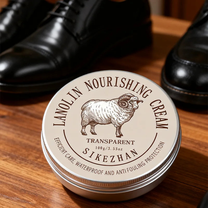 Premium Lanolin Leather Shoe Cream, Waterproofing Conditioner Balsam & Shine Care Wax Polish for Luxury Smooth Leather Boots Oasis Select