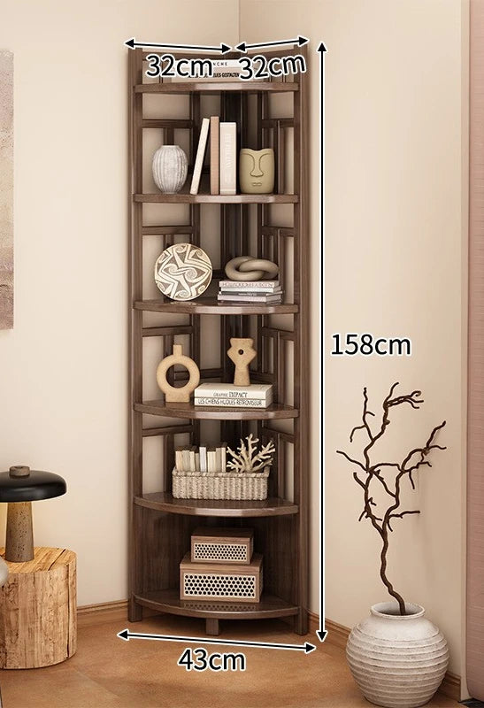 Corner rack Multi-layer triangular storage shelf Living room floor-to-wall cabinet Kitchen corner tripod Oasis Select 6 layer-1