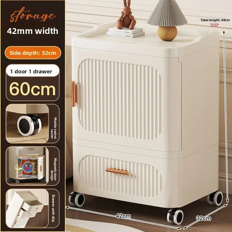 20-52Cm slit narrow side cabinet crevice drawer storage cabinet kitchen rack removable multi-layer cabinet Oasis Select A
