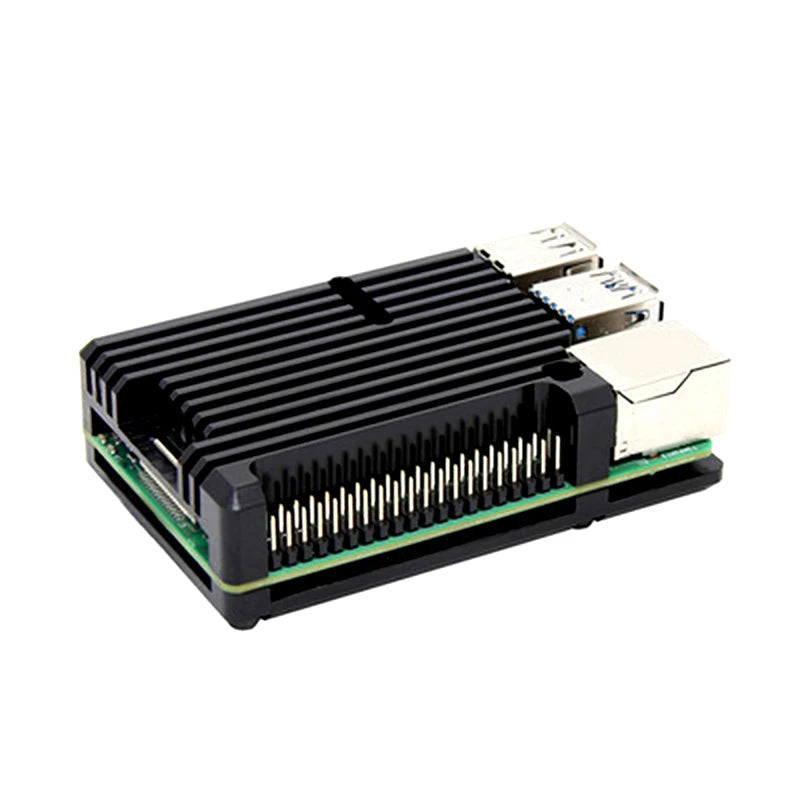 Raspberry Pi 4 Aluminum Case With/Without Dual Cooling Fan Metal Shell Black Enclosure For RPI Raspberry Pi 4B Oasis Select no fan