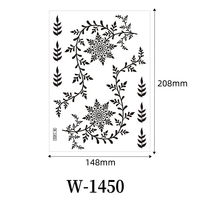 Black Henna Temporary Tattoo – Mandala Mehndi Body Stickers