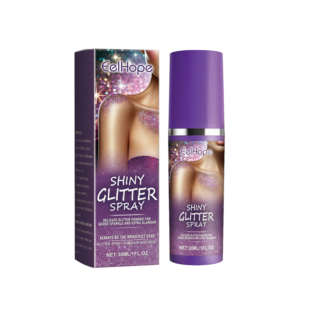 Eelhope Glitter Spray – Body, Hair & Face Shimmer Highlighter