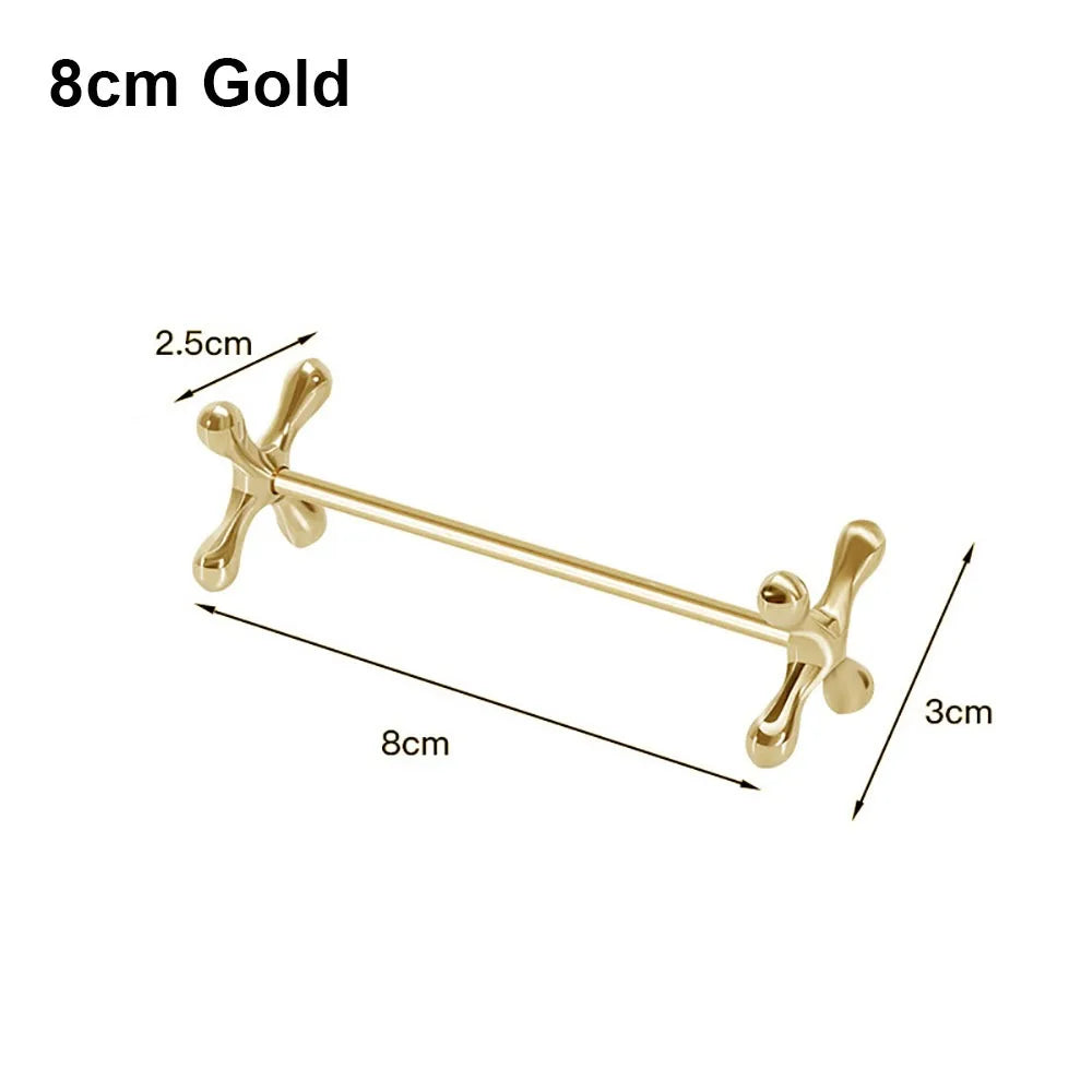 Durable Plum Shape Chopstick Holder Stainless Steel Metal Tableware Stand Fork Storage Holder Art Craft Table Decoration Oasis Select 8cm Gold