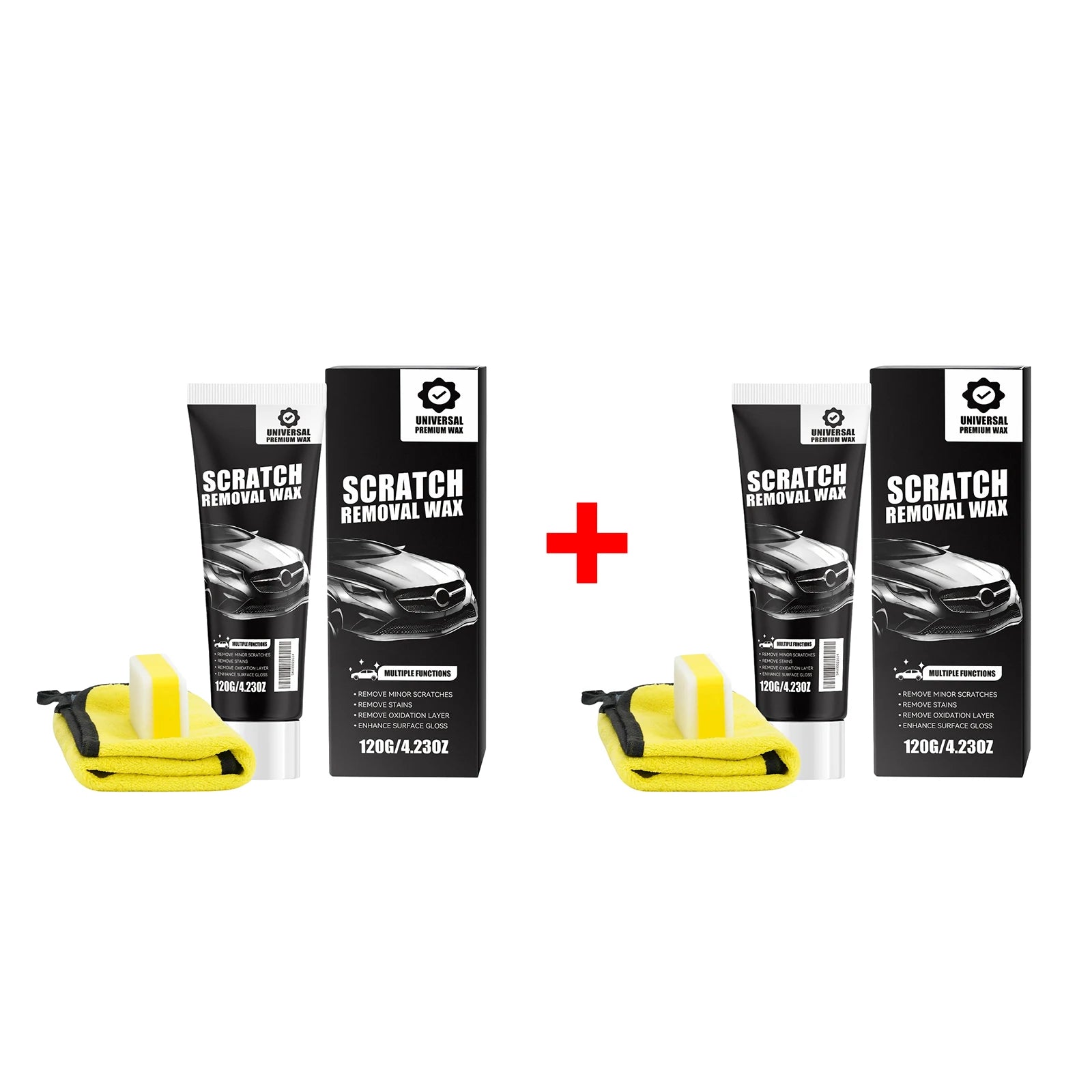 Car Scratch Removal Wax Set Remove Stain Car Scratch Repair Restores Car Paint Shine Automobile Surface Cleaning Care Tool Oasis Select 2 Set