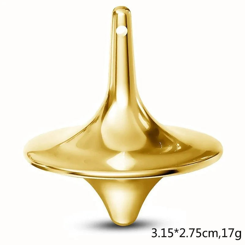 Metal Gyroscope Spinning Top Fidget Toy – Stress Relief Gift Fidget Gyroscope Toy Oasis Select Gold One Size