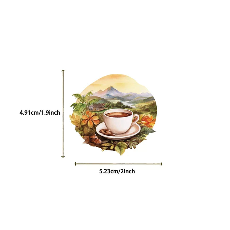 50PCS Rural Scenery Sticker Decoration Scrapbooking PET Sticker Aesthetic Korean Stationery School Supplies Oasis Select