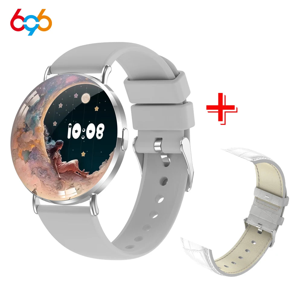 Smart Watch AMOLED Screen All Metal Body Women Blue Tooth Call 3D Dynamic Dial BT Call Smartwatch Heartrate Information Reminder Oasis Select SVGRS a WHL