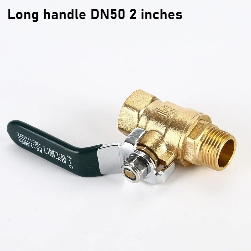 Brass valve with inner and outer teeth pneumatic ball valve all copper high-pressure copper full bore water treatment switch Oasis Select DN50 2-inch 1pcs