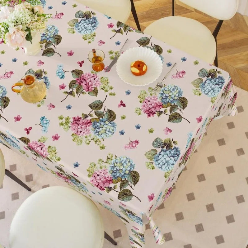 PVC Waterproof and Oil Resistant Tablecloth with Floral Patterns for Restaurant Dining Table Decoration and Kitchen Supplies Oasis Select 120x170cm SXNT-D59-01