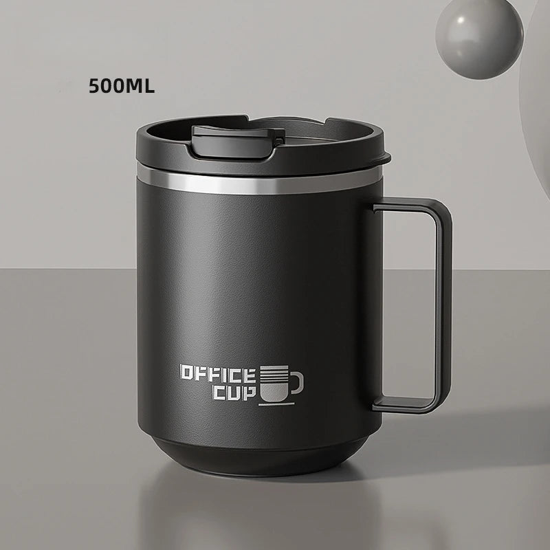 304 Stainless Steel Insulated Coffee Mug Portable Leakproof Lid with Tea Strainer Travel Tumbler for Hot Cold Drinks Home Office Oasis Select