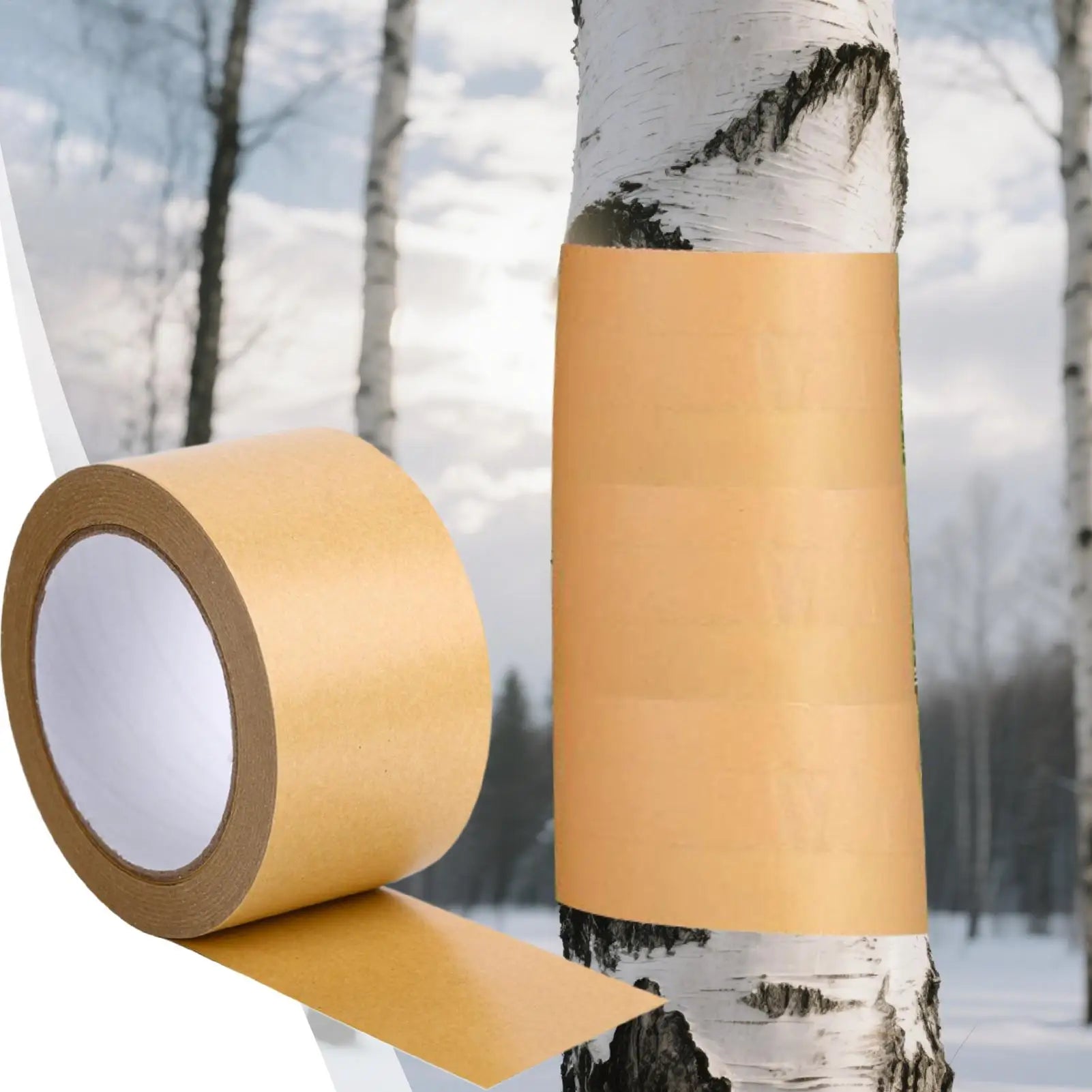 Tree Barrier Tape 164 Ft x2 Inch Cicada Tree Wrap Protection Tape Sticky Barrier Plant Protector for Outdoor Lawn Garden Orchard Oasis Select
