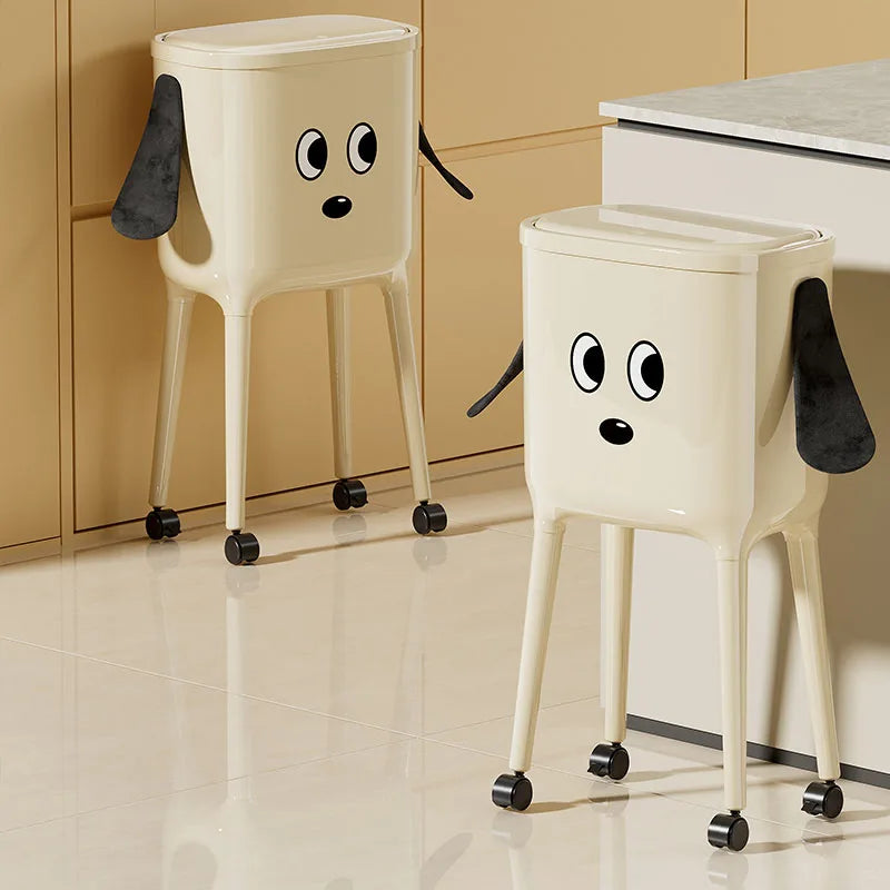 Bending-free high leg trash can, lovely design, suitable for living room, bedroom, kitchen and bathroom Oasis Select
