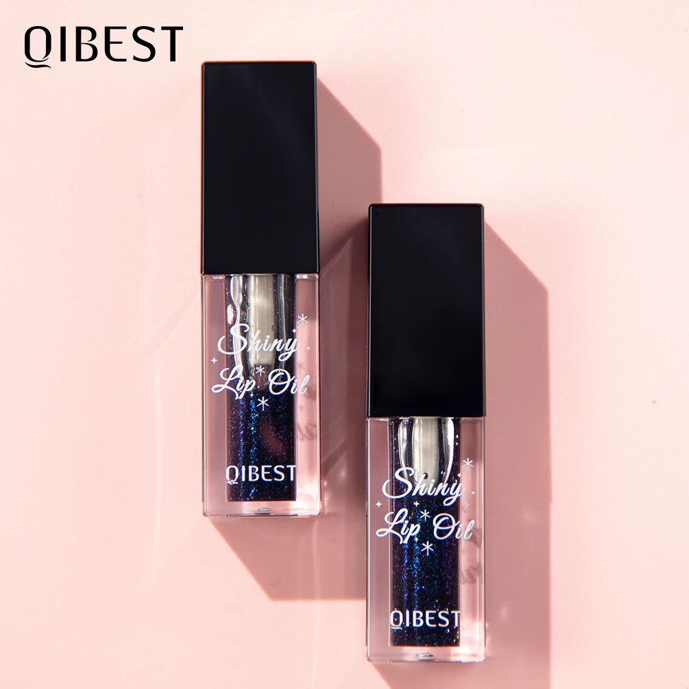 QIBEST Black Mirror Color-Changing Lip Gloss Oil | Diamond Shine