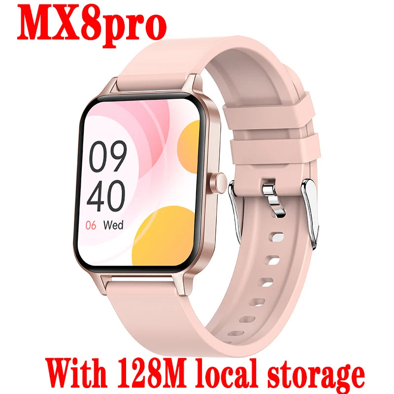 128M Local Music Smart Watch Blue Tooth Call 1.95” HD Full Touch Screen Smartwatch Weather Information Reminder Sports Bracelet Oasis Select MX8Pro PI