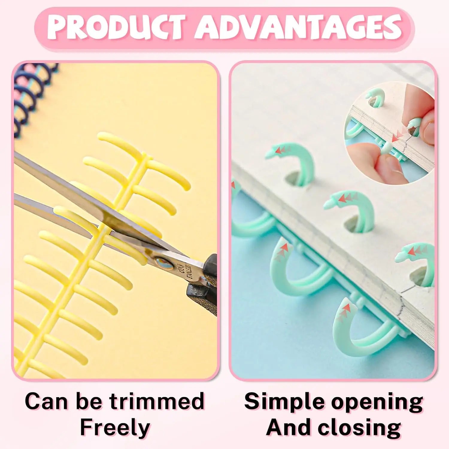 5 PCS Plastic Comb Binding Spine 30 Ring Colorful Book Binder Office School Stationery Supplies Report Document Binding Comb Oasis Select