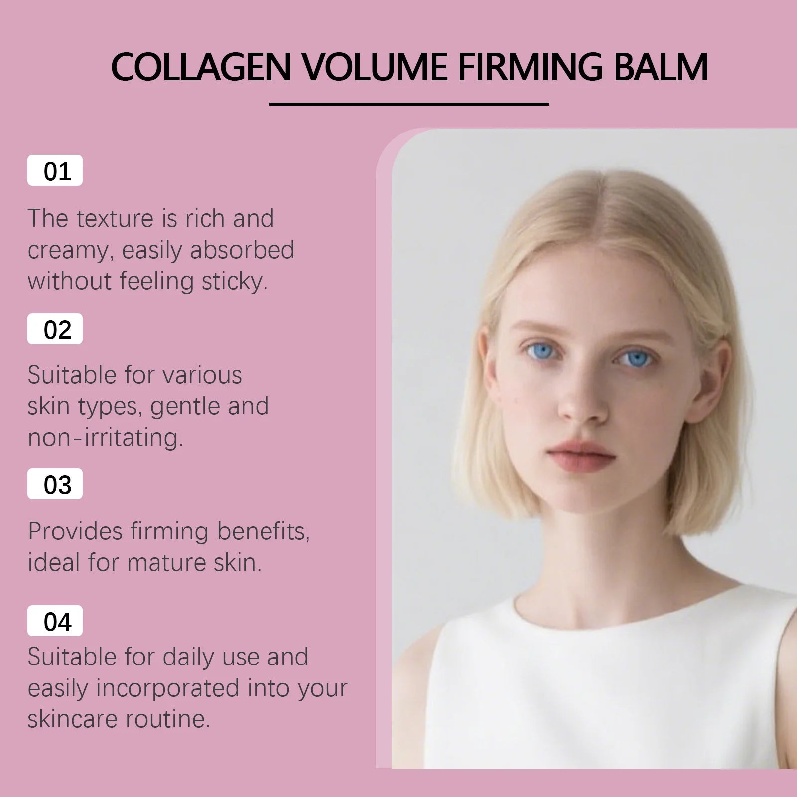 Calcium Collagen Firming Face Cream Skin Tightening Hydration Smooth Texture Lifting & Elasticity Face Cream for Sagging Skin Oasis Select