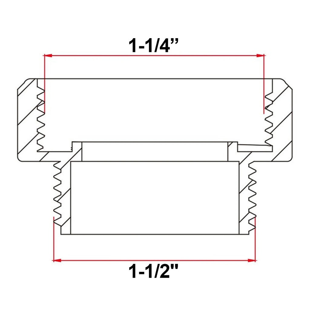 Kitchen Sink Drain Pipe Adapter Trap Waste Extension 1-1/4" To 1-1/2" For Bath Shower Kitchen Sink Thread Fitting Accessories Oasis Select