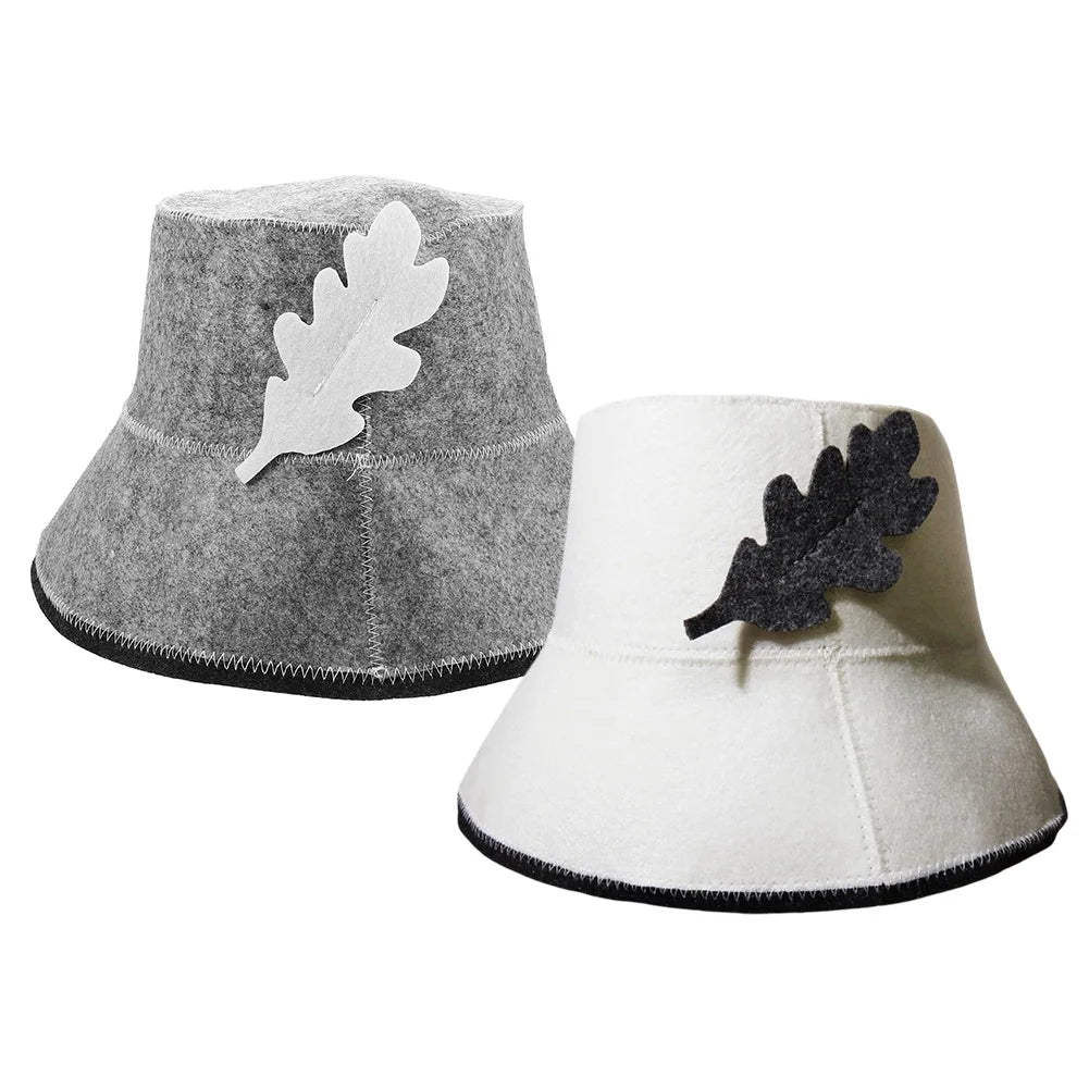 Soft Felt Sauna Cap Felt Bath Hat Water Absorbent Insulation Sauna Bucket Hat Multipurpose Shower Cap For Men Women Oasis Select