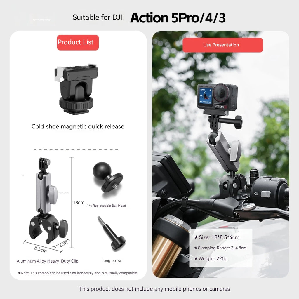 DJI Osmo Action 3/4/5 Pro Magnetic Quick Release Mount Adapter