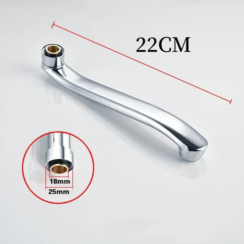 Stainless Steel Sink Faucet Pipe In-wall Water Outlet Elbow S-bend Extension Tube Bathroom Kitchen Faucet Leaking Repair Parts Oasis Select 22CM