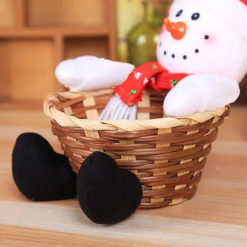 Christmas Decoration Small Candy Box Christmas Decoration Candy Basket Christmas Tabletop Decoration Children Candy Basket Oasis Select