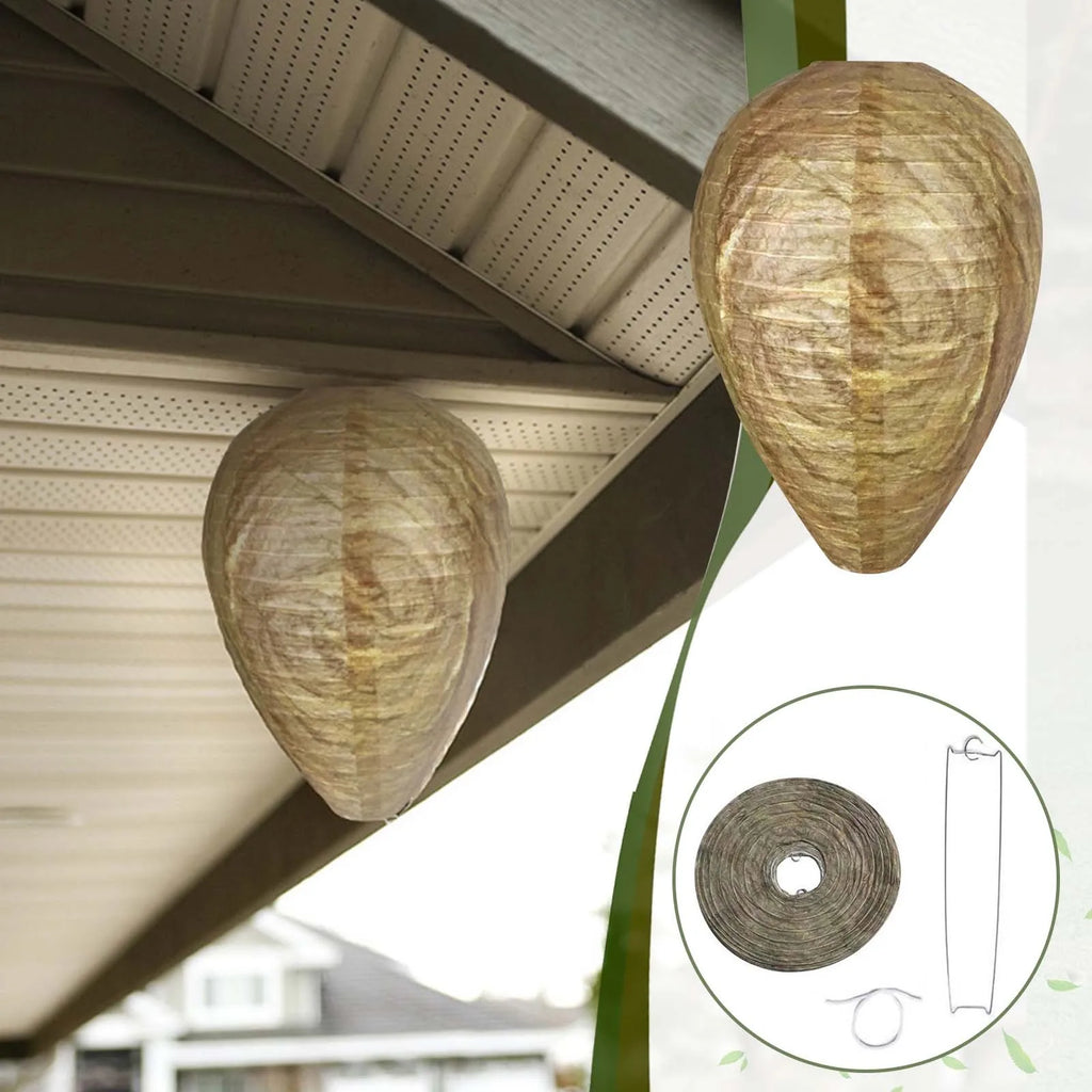 Hanging Wasp Nest Decoy – Waterproof Fake Beehive Deterrent Wasp Nest Decoy Oasis Select