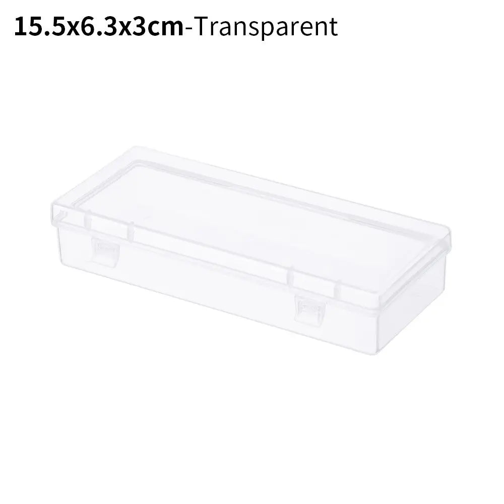 8Styles Plastic Storage Box Small Square Clear Black Jewelry Diamond