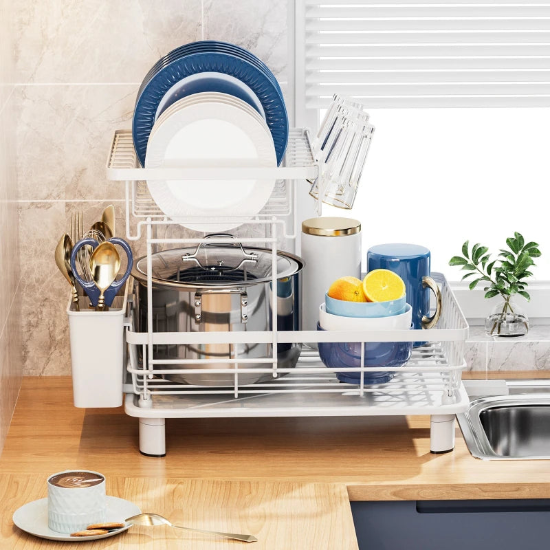Kitchen Drain Dish Shelf Household Bowls, Chopsticks, Knives and Forks Storage Rack Cup Rack Countertop Drying Dish Shelf Drain Oasis Select