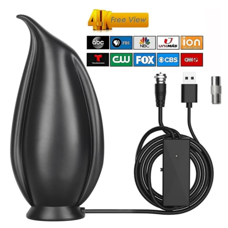 Amazon New Private Model High-Definition Digital TV Antenna Indoor Outdoor HDTV Antenna DVB-T2 Oasis Select black