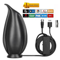 Amazon New Private Model High-Definition Digital TV Antenna Indoor Outdoor HDTV Antenna DVB-T2 Oasis Select black