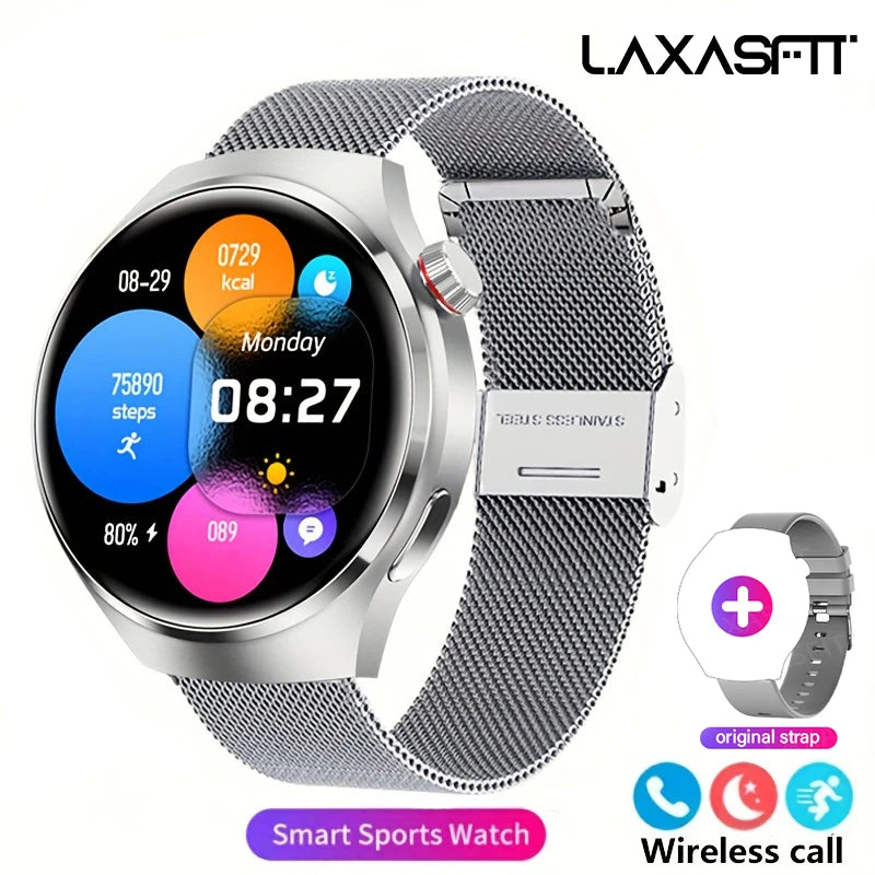 LAXASFIT Men's Smartwatch – Bluetooth Calling, HD Display